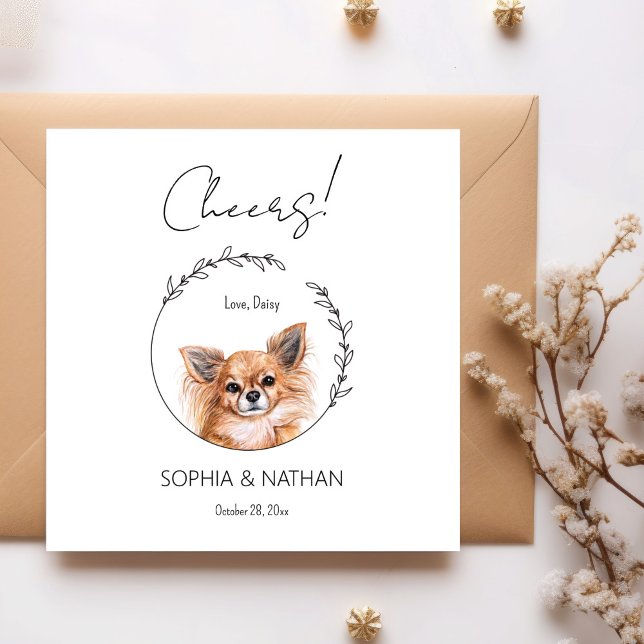 Serviette En Papier Chihuahua Chien Mariage Cocktail serviettes (Créateur téléchargé)