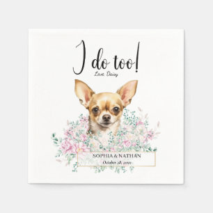 Serviette En Papier Chihuahua Chien Mariage Cocktail Serviettes