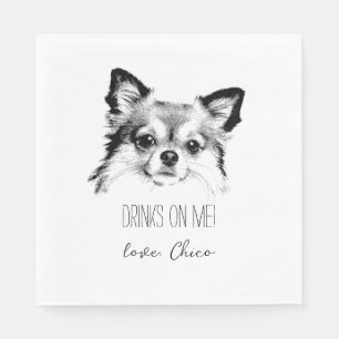 Serviette En Papier Chihuahua Chien Mariage Napkin Papier Napkin