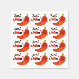 Serviette En Papier Chili Pepper Pun Positif - Juste chilien