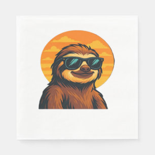 Serviette En Papier Chill Slots avec lunettes de soleil - Retro Sunset