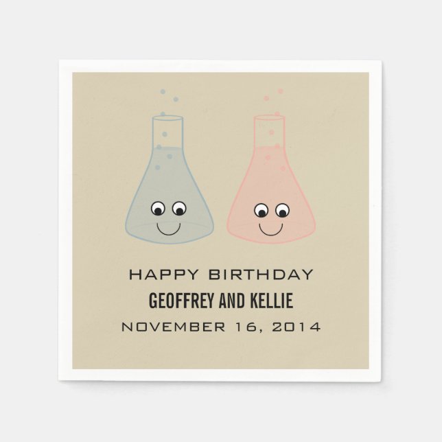 Serviette En Papier Chimie mignonne Papier d'anniversaire (Devant)