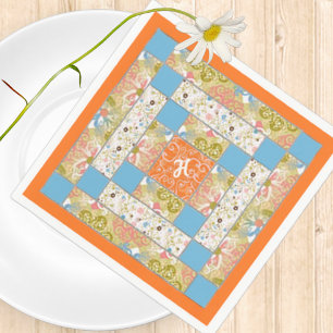 Serviette En Papier Chimney Quilt Block Paper Napkin