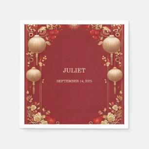 Serviette En Papier Chine asiatique Bilingue Hei Bold Fête des mariées