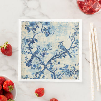 Serviette En Papier Chinoiserie Bird Haven Napkins