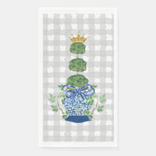 Serviette En Papier Chinoiserie Blue Ginger Jar topiary