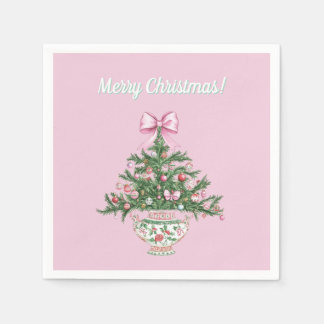 Serviette En Papier Chinoiserie Design Christmas Cocktail Napkin