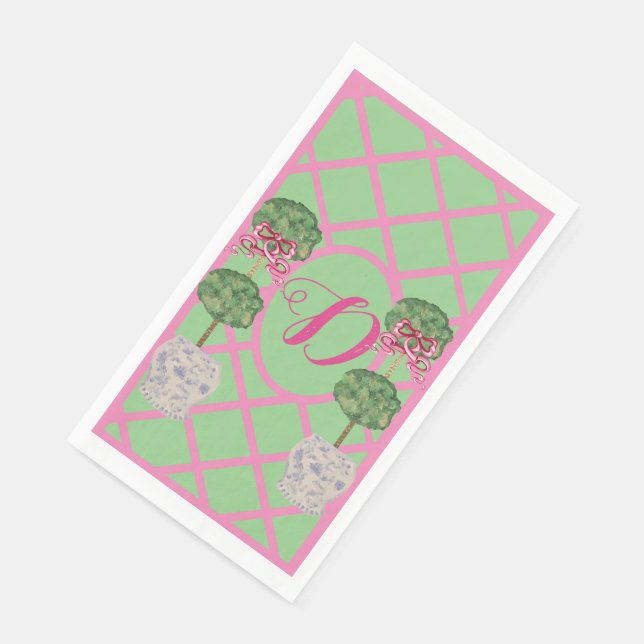 Serviette En Papier Chinoiserie Ginger Jar Jars Topiary Naples (Coin)