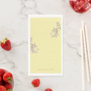Serviette En Papier Chinoiserie jaune beurré