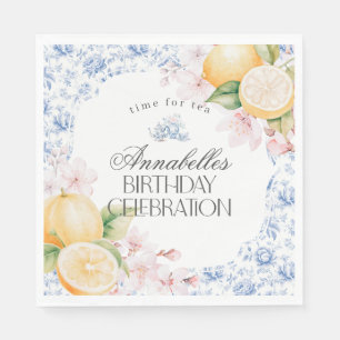 Serviette En Papier Chinoiserie Lemon Tea Party Décor d'anniversaire