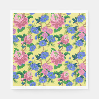 Serviette En Papier Chinoiserie Preppy Floral