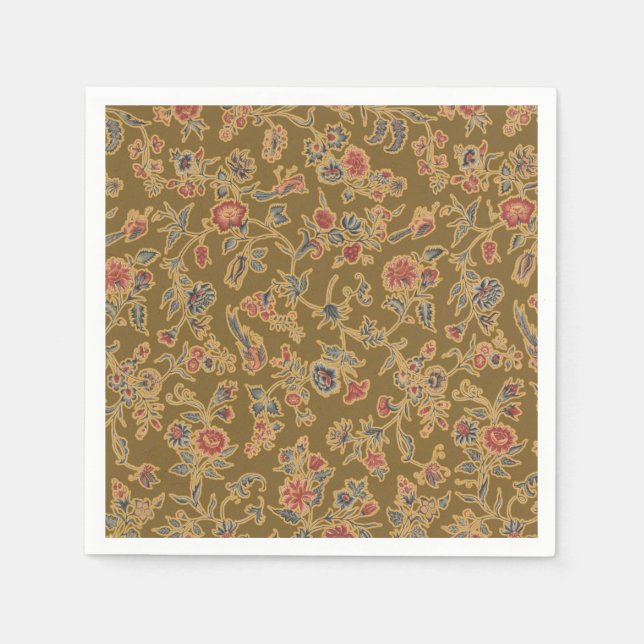 Serviette En Papier Chintz Fleur Classique Joli Design Floral Doux (Devant)