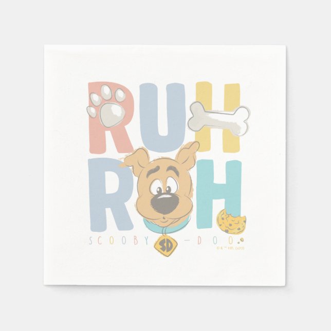 Serviette En Papier Chiot Scooby-Doo "Ruh Roh" (Devant)