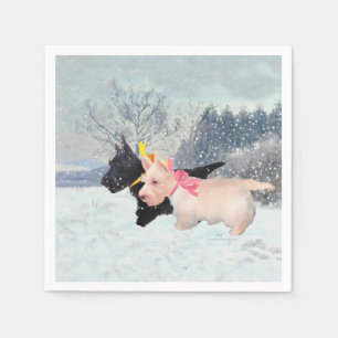 Serviette En Papier Chiots Scottie