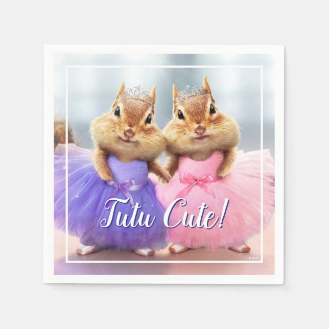 Serviette En Papier Chipmunk Ballerina Duo (Devant)