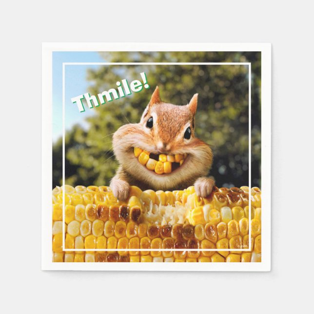 Serviette En Papier Chipmunk Mating Corn (Devant)