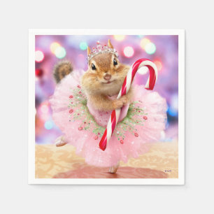 Serviette En Papier Chipmunk Plum Fairy