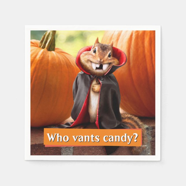 Serviette En Papier Chipmunk Vampire (Devant)