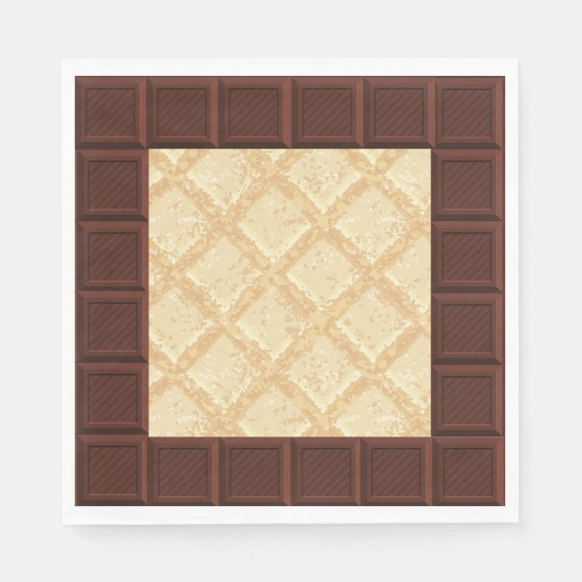 Serviette En Papier Chocolat amant serviette, Chocolat bar (Devant)