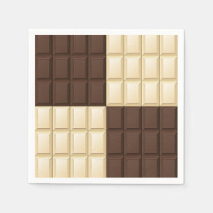 Serviette En Papier Chocolat Brown Et Blanc