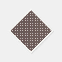 Chocolat Brown Polka Dot serviettes