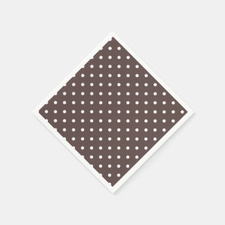 Serviette En Papier Chocolat Brown Polka Dot serviettes