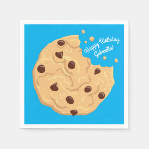Serviette En Papier Chocolat Chip Cookie Enfants 1er Anniversaire Fêt