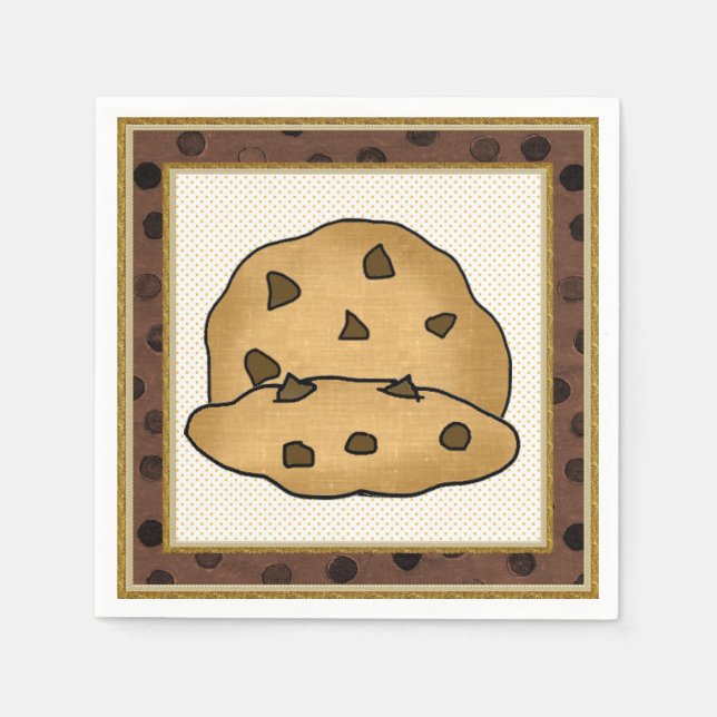 Serviette En Papier Chocolat Chip Cookie papier serviettes (Devant)
