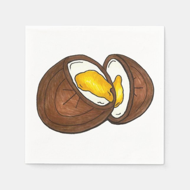 Serviette En Papier Chocolat Crème Oeuf Candy de Pâques (Devant)