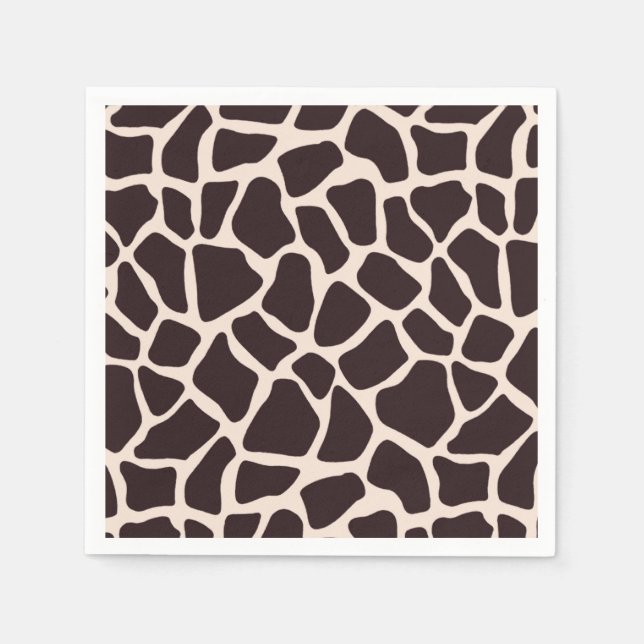 Serviette En Papier Chocolat et Giraffe de Tan (Devant)