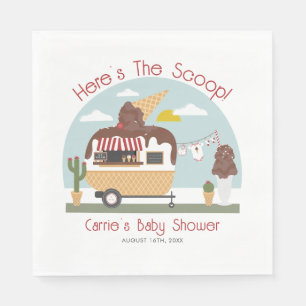 Serviette En Papier Chocolat Ice Cream Camion Baby shower neutre