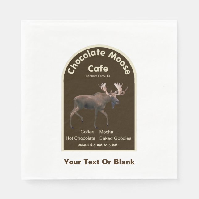 Serviette En Papier Chocolat Moose Café (Devant)