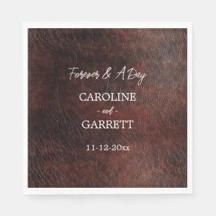 Serviette En Papier Chocolat noir Brown Ouest Faux Cuir