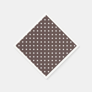 Serviette En Papier Chocolat Polka Dot Napkins Brown