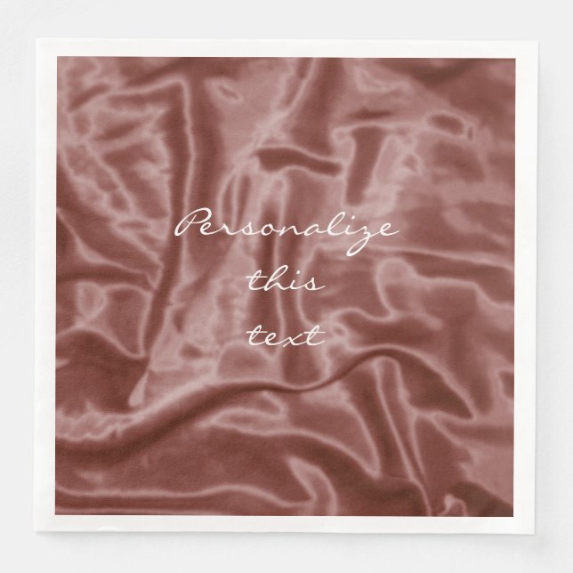 Serviette En Papier Chocolat Satin Personnalisé-Dîner-Serviettes (Devant)