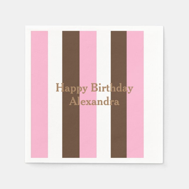 Serviette En Papier Chocolat Vanille Rose (Devant)