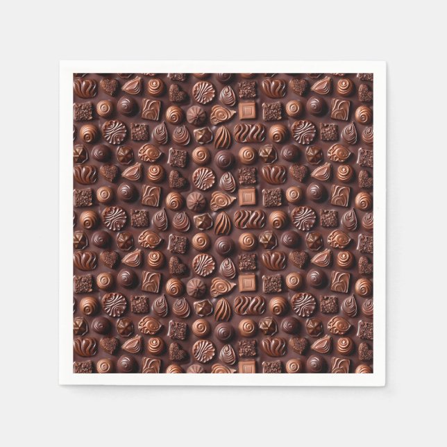 Serviette En Papier Chocolate Lover Sweet Cute Cozy Modern Food  (Devant)