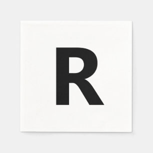 Serviette En Papier Choisir une lettre   Police : Ouvrir Sans Condensé