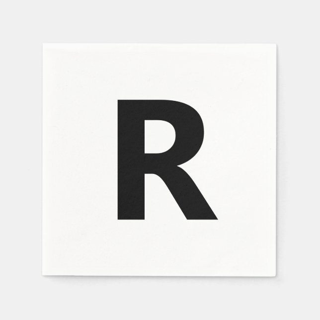 Serviette En Papier Choisir une lettre | Police : Ouvrir Sans Condensé (Devant)