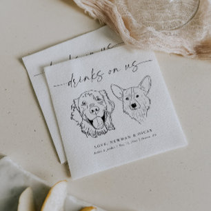Serviette En Papier CHOISISSEZ VOS CHIENS Mariages Chiens Boissons Sur