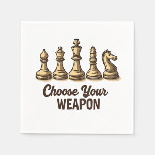Serviette En Papier Choisissez Votre Arme Drôle Joueur D'Échecs