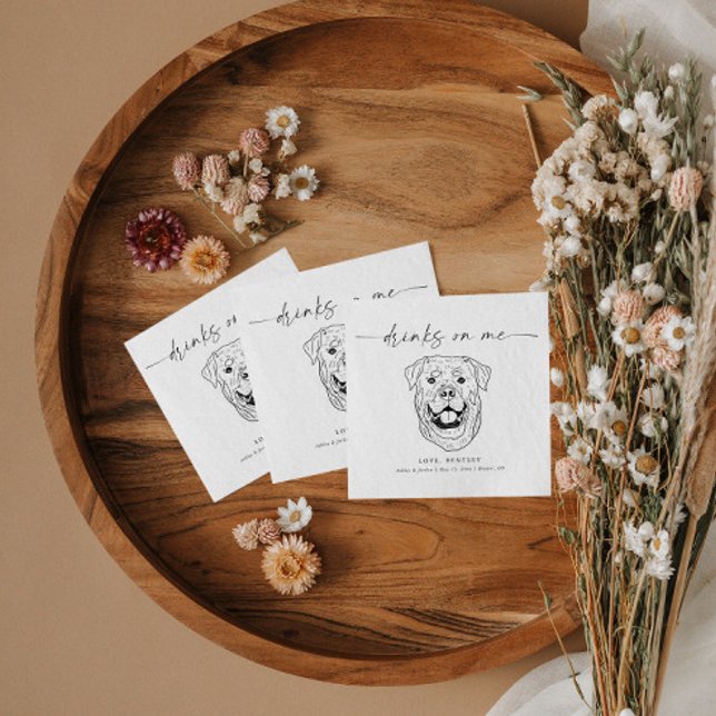 Serviette En Papier CHOISISSEZ VOTRE CHIEN Mariage Chien Boire sur moi (Créateur téléchargé)
