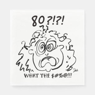 Serviette En Papier Choqué 80e anniversaire Napkin