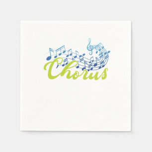 Serviette En Papier Chorus Choir Notes Conductor Choral Music Cadeau