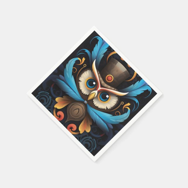 Serviette En Papier Chouette (Coin)