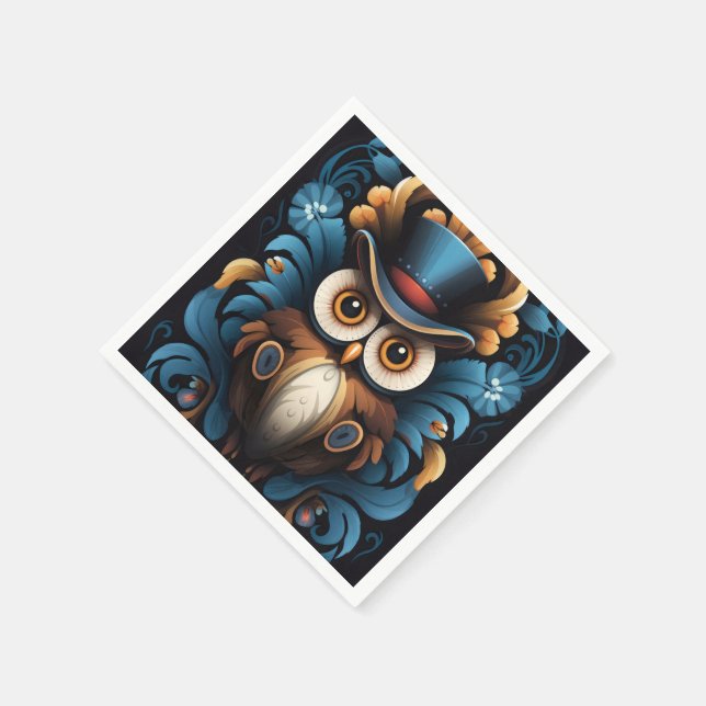 Serviette En Papier Chouette (Coin)