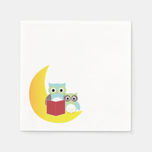 Serviette En Papier Chouette à thème - Baby shower
