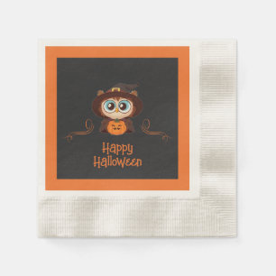 Serviette En Papier Chouette/Automne/Automne/Halloween/citrouille