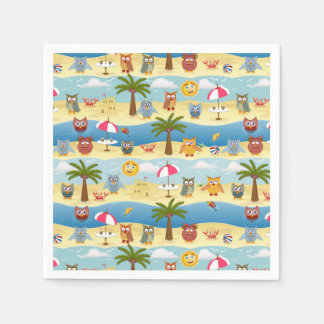 Serviette En Papier chouettes d'été