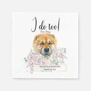 Serviette En Papier Chow Chow Chien Mariage Cocktail Napkins